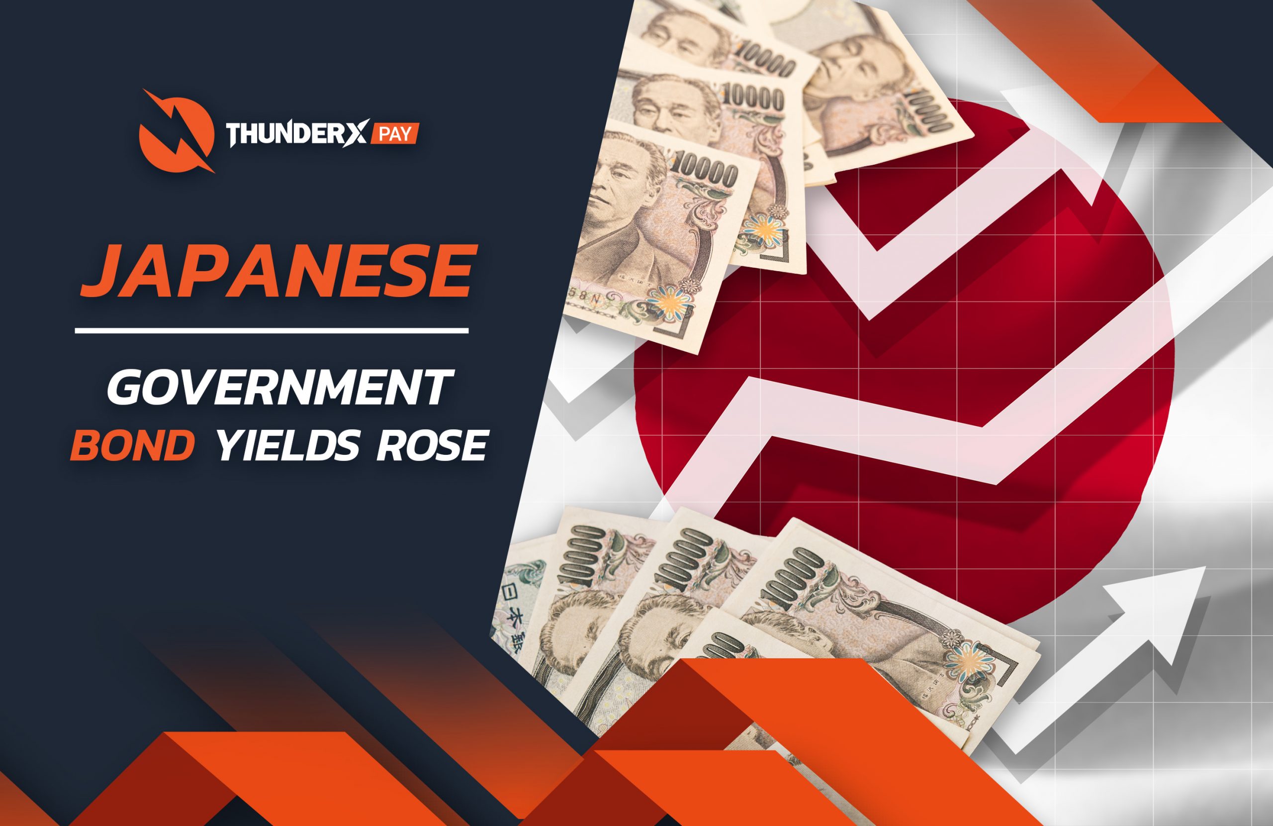 Japanese government bond yields increased